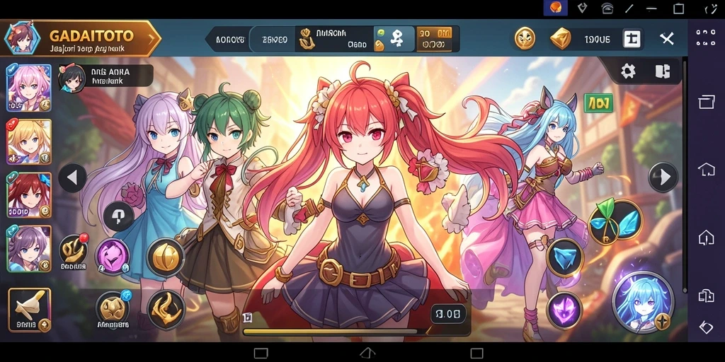 Gameplay GADAITOTO yang penuh aksi dan karakter anime menarik.