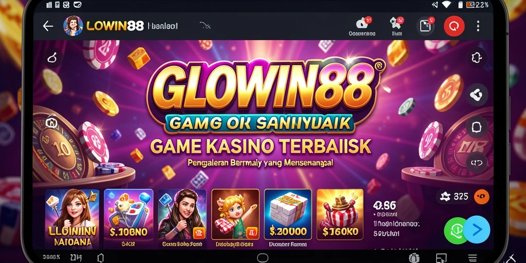 Tampilan gameplay kasino yang menarik dan interaktif di GLOWIN88.