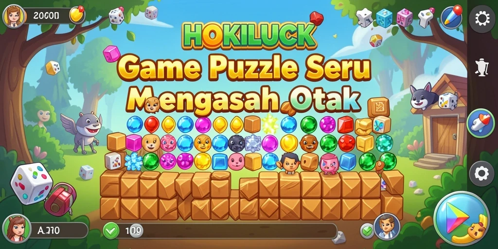 Tampilan gameplay menantang di HOKILUCK dengan banyak level yang seru.