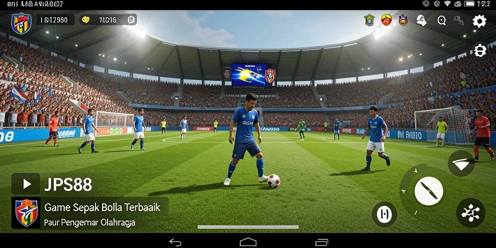Tampilan menarik dari gameplay sepak bola di JPS88.