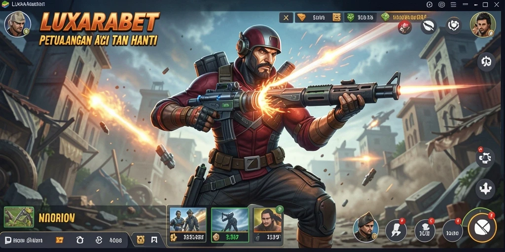 Tampilan menegangkan dari gameplay LUXARABET yang penuh aksi.