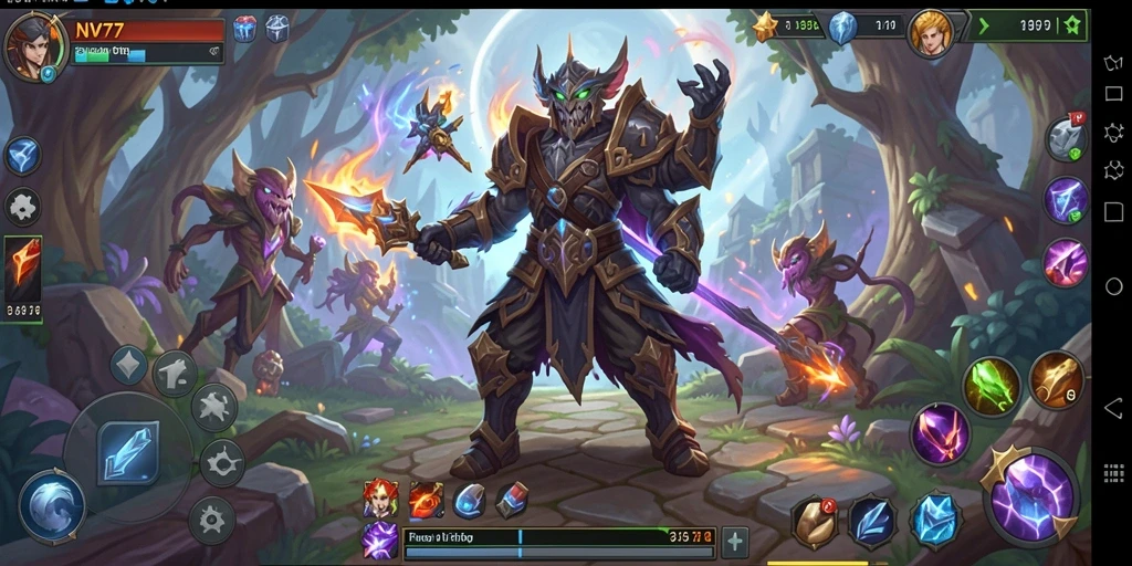 Tangkapan layar gameplay <strong>NV77</strong> yang menampilkan pertempuran epik di dunia ARPG.