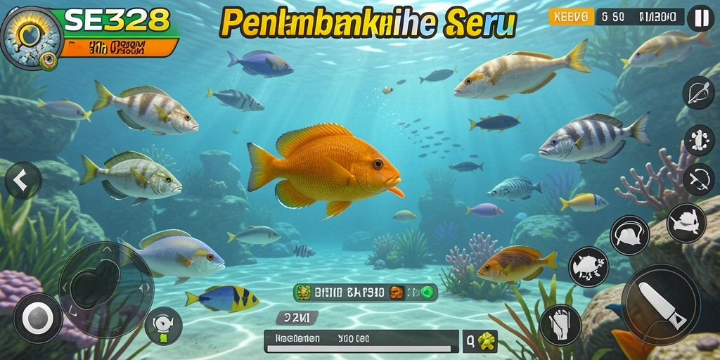 Gameplay seru menembak ikan di lautan yang luas.