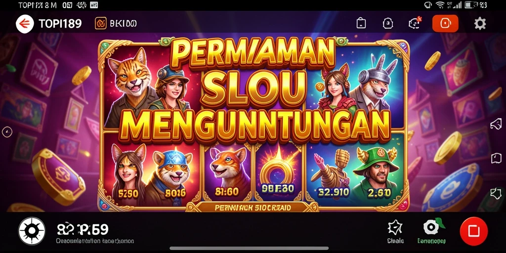 Screenshot gameplay menunjukkan keseruan permainan Slot TOPI189.