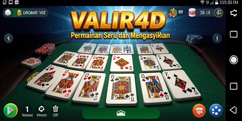 Screenshot gameplay VALIR4D menampilkan aksi seru permainan Domino.
